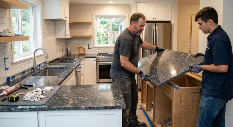 Granite Slab Installation in Napa, CA